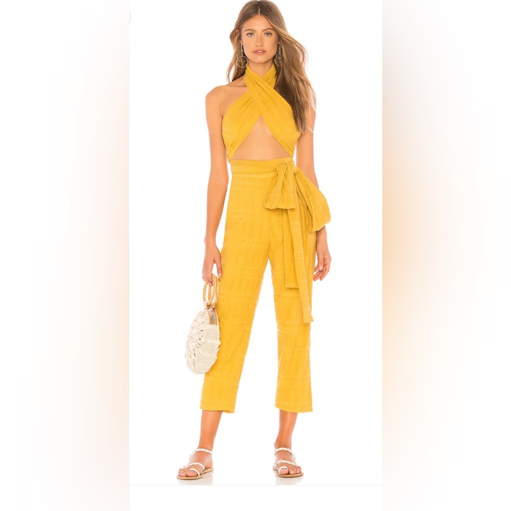 Tularosa Jamie mustard jumpsuit